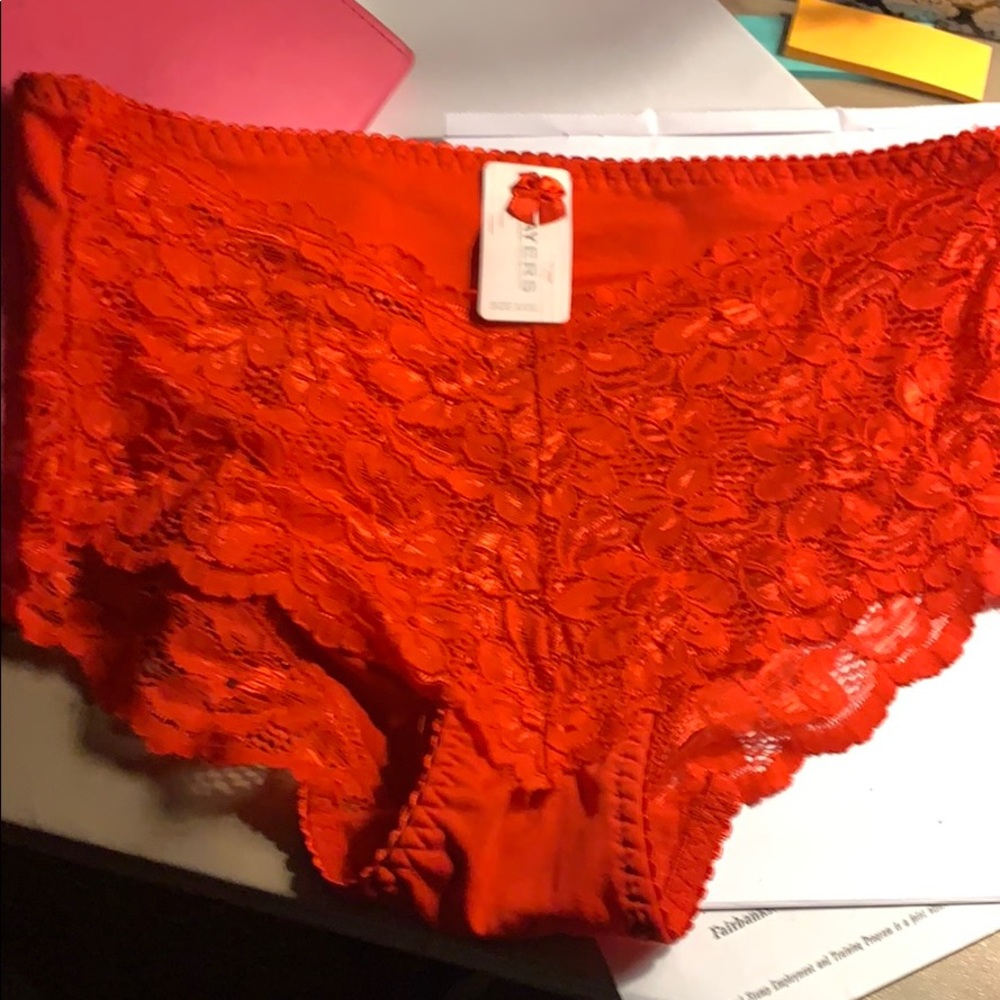 NWT, never worn. A higher waisted red lace pantie.